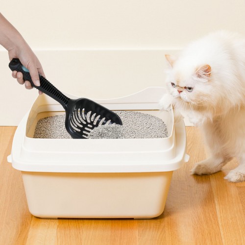 Long Handle Cat Litter Scoop, Cat Litter Bags Fit in Scoop Handle