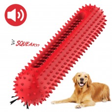  Dog Squeaky Toys Toothbrush Chew Toy  with Non-Toxic Natural Rubber  for Medium & Large Dogs